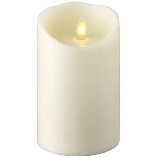 RAZ IMPORTS INC Push Flame Flameless Battery Operated LED Pillar Candle Grey 3.5x 5 for Home Décor Holiday and Gift RAZ IMPORTS INC Push Flame Flameless Battery Operated LED Pillar Candle Grey 3.5x 5 for Home Décor Holiday and Gift